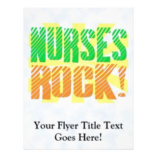 Nurses Rock, Orange and Green Fun Flyers