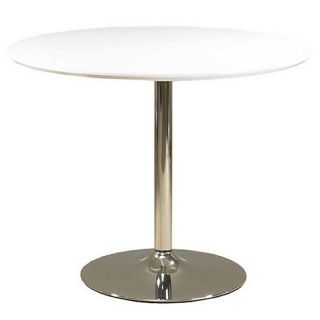 Round Florentia table with white lacquer top