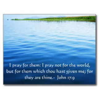 John 179 I pray for them I pray not for thePost Cards