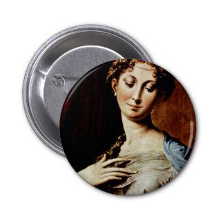 Madonna With The Long Neck  By Parmigianino Buttons