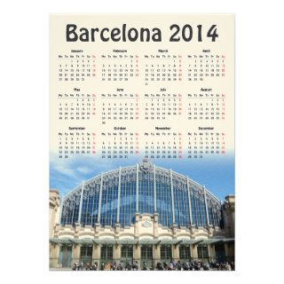 Barcelona, Spain 2014 calendar Personalized Invitation