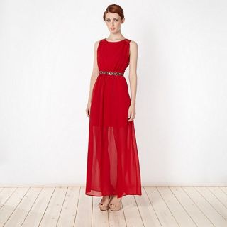Diamond by Julien Macdonald Designer red embellished maxi dress