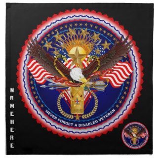 Veterans Customize Edit & Change background color Napkins