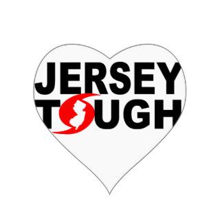 Jersey Strong t Heart Stickers