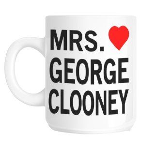 Mrs George Clooney Love Heart Gift Mug Kitchen & Dining