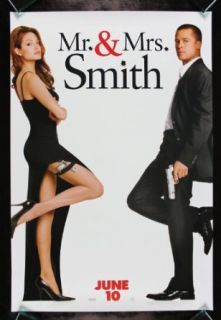MR & MRS SMITH * CineMasterpieces BRAD PITT ANGELINA JOLIE ORIGINAL MOVIE POSTER Entertainment Collectibles