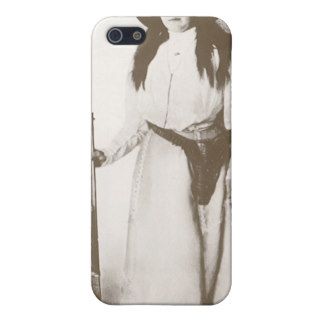 1910 Photo Portrait of a Cowgirl Holding a Rifle Cases For iPhone 5