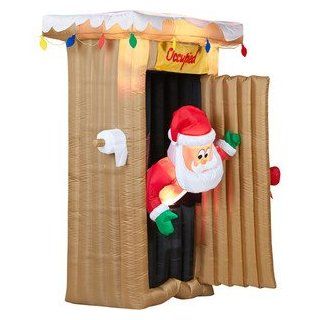 6ft Airblown Santa Claus Outhouse Inflatable   Holiday Figurines