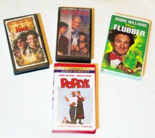 Robin Williams Video Collection 4 pk Hook, Flubber, Mrs. Doughtfire, Popeye Robin Williams, Sally Field, Julia Roberts, Bob Hoskins, Shelley Duvall Movies & TV