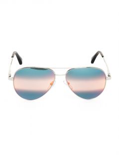 Rainbow mirror aviator style sunglasses  Cutler and Gross  M