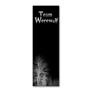 Team Werewolf Skinny Bookmark Business Cards