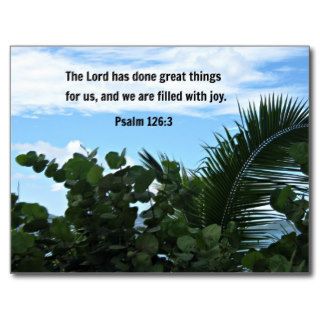 Psalm 1263 The Lord has done great thingsPostcard