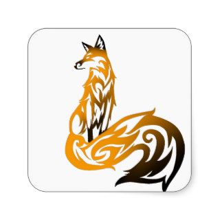 tribal fire fox stickers