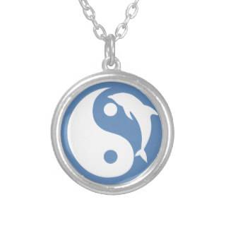 Blue Dolphin Yin Yang Necklace