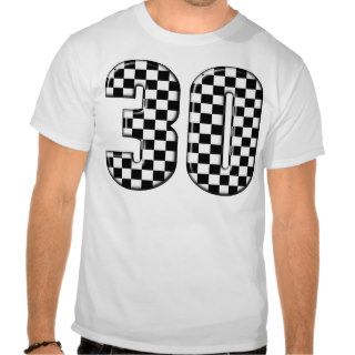 30 auto racing number tee shirts
