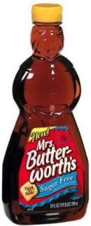 Mrs. Butterworth's Sugar Free Pancake Syrup 24 oz (Pack of 12)
