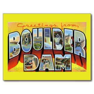 Greetings Boulder Dam Post Cards