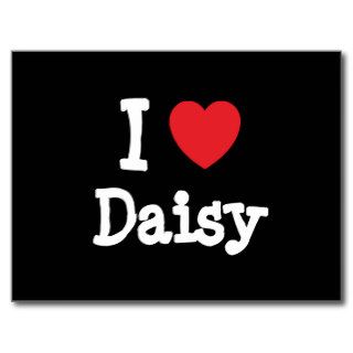 I love Daisy heart T Shirt Post Card