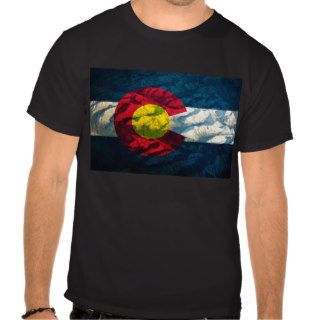Colorado flag Rock Mountains Tshirt
