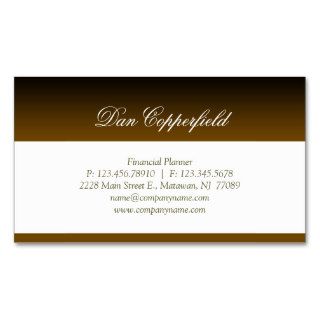 Professional Business Card Financial Planner Gold