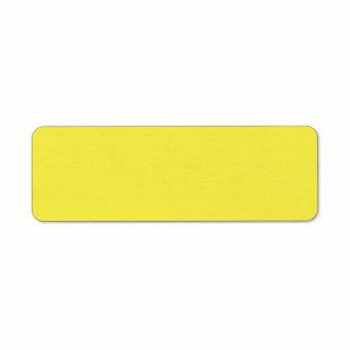Plain yellow solid background blank FFF449 Custom Return Address Label