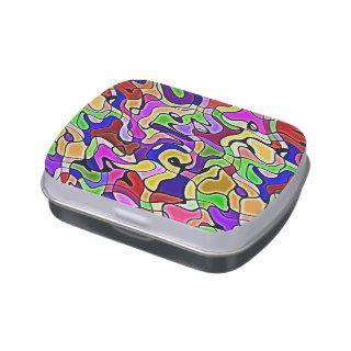 colorful abstract pattern candy tin