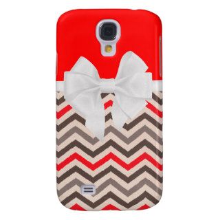 Hipster Girly Red Black Gray Colorful Zig Zag Galaxy S4 Covers