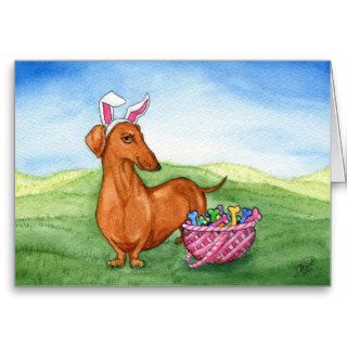 Funny Easter Dachshund Card