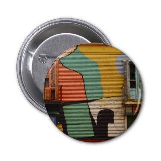 Colorful Shacks Buenes Aires Argentina Buttons