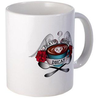 Death Before Decaf tattoo Mug Mug by  Kitchen & Dining