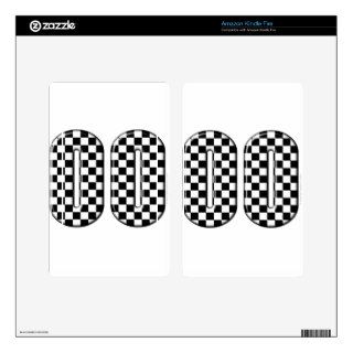 00 checkered auto racing number skins for kindle fire