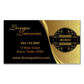 Limo   Gold & Black Business Card