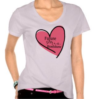 Future Bride Custom Pink Heart T Shirt
