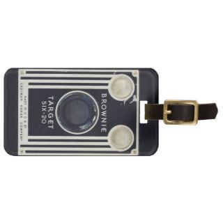 Retro camera kodak brownie target bag tags