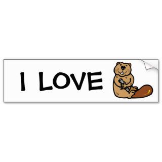 Cartoon Beaver for International Beaver Day Bumper Stickers