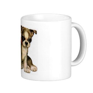 Blank   Terrier Puppy Retro Card Mugs
