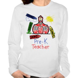 Pre K Teacher T Shirt   Schoolhouse & Crayons