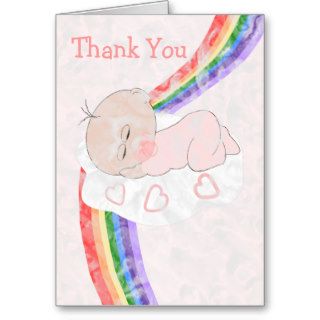 Rainbow Baby Thank You Card