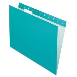 Pendaflex Hanging File Folders, 1/5 Tab, Letter, Aqua, 25/Box