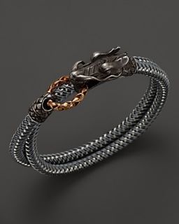 John Hardy Men's Naga Double Wrap Dragon Cord Bracelet's