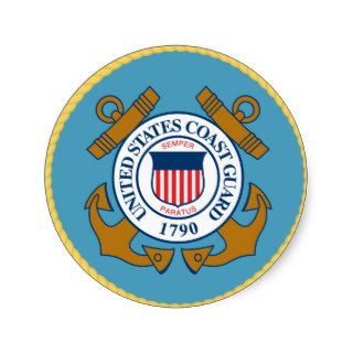 United States Coast Guard Round Sticker
