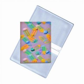 Lenticular Business Card Holder with two pockets Size 3x4 1/4 closed, , Yellow, Green, Blue, Red Clothing