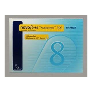 Novofine 30 Insulin Pen Needle Autocover Disposable 1/3 Inch   Box of 100 Health & Personal Care