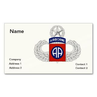 82nd Airborne Master Business Cards