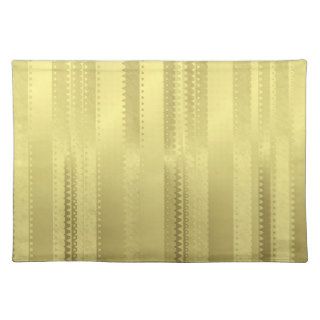 Gold Christmas Foil Paper with Embossed Ribbons Placemat