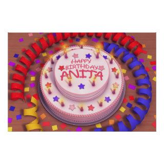 Anita's Birthday Cake Posters