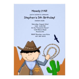 County Sheriff Birthday Party Invitation