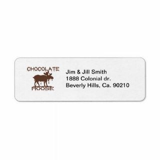 Chocolate Moose Return Address Labels