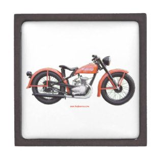 Classic Motorbike 125 HD_Texturized Premium Keepsake Boxes