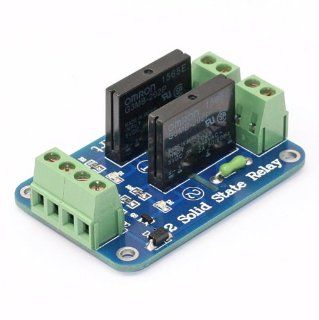 SainSmart 5V 2 Channel Solid State Relay Board for Arduino Uno Duemilanove MEGA2560 MEGA1280 ARM DSP PIC 